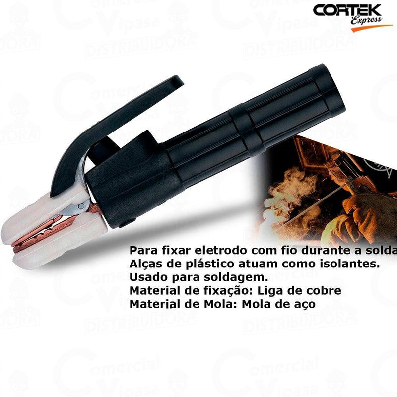 Porta Eletrodo 2,5 - 6,3mm Para Solda 300A Ou 500A - Cortek Express