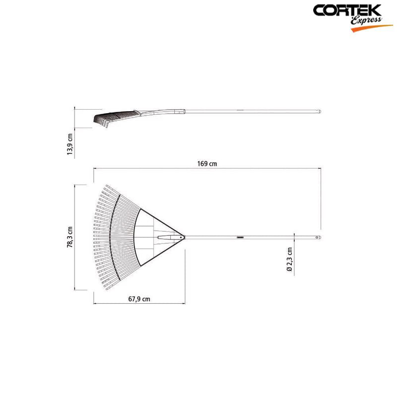 Vassoura Para Folhas e Galhos Cortek Clean 26 Dentes - Cortek Express